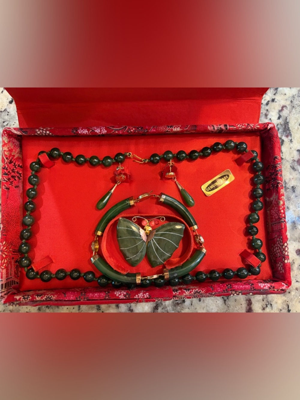 Vintage Green Jade Jewelry Set from the "Jade Dynasty" Collection